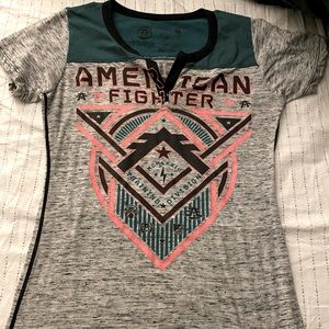 American Fighter woman’s t-shirt. Like new!